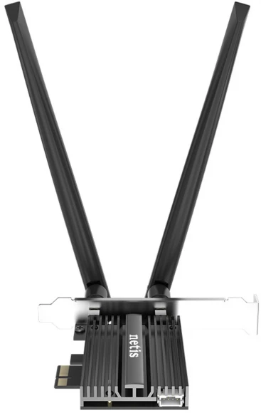 Сетевой адаптер Wi-Fi + Bluetooth Netis F1 AX3000 PCI Express (ант.внеш.съем) 2ант. Сетевой адаптер Wi-Fi + Bluetooth Netis F1 AX3000 PCI Express (ант.внеш.съем) 2ант.
