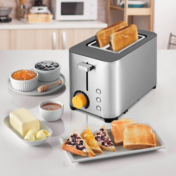 Тостер Kitfort КТ-6201 850Вт нержавеющая сталь/черный