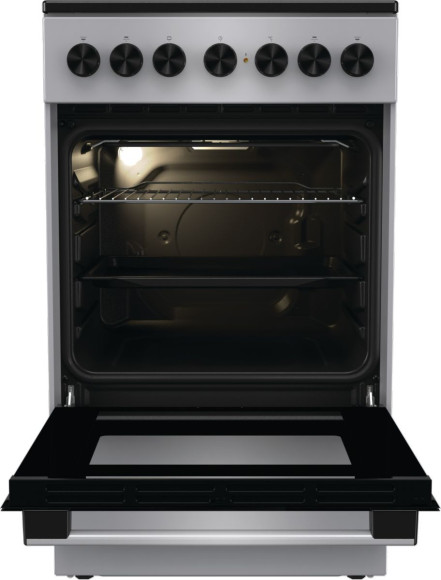 Плита Электрическая Gorenje GEC5B20SG серебристый стеклокерамика (без крышки) Плита Электрическая Gorenje GEC5B20SG серебристый стеклокерамика (без крышки)