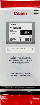 Картридж струйный Canon PFI-320MBK 2889C001 черный матовый (300мл) для Canon imagePROGRAF TM-200/205/300/350 Картридж струйный Canon PFI-320MBK 2889C001 черный матовый (300мл) для Canon imagePROGRAF TM-200/205/300/350