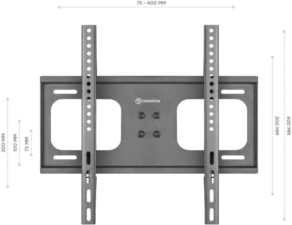 Кронштейн для телевизора Onkron PT1 черный 26"-55" макс.30кг настольный фиксированный
