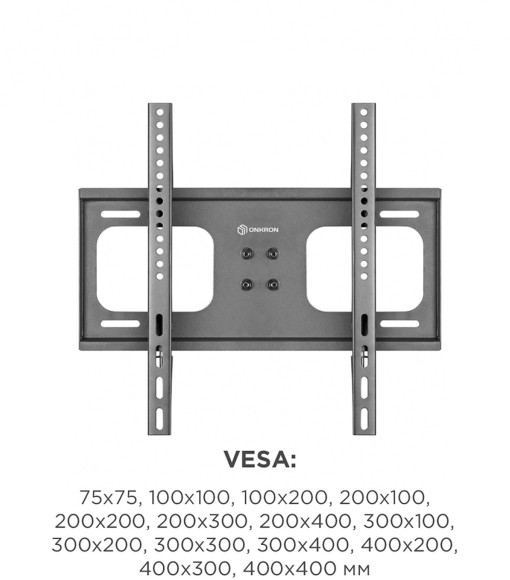 Кронштейн для телевизора Onkron PT1 черный 26"-55" макс.30кг настольный фиксированный