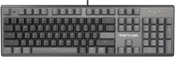 Клавиатура A4Tech Fstyler FS100 Neon механическая черный USB for gamer LED (FS100) кабель 1.8м