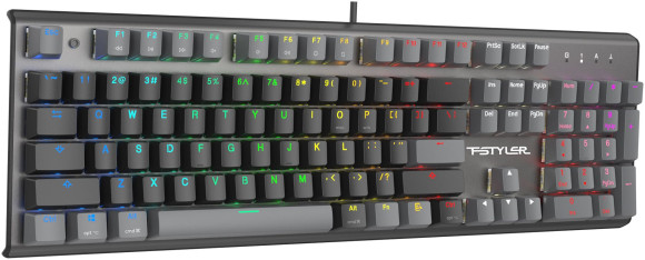 Клавиатура A4Tech Fstyler FS100 Neon механическая черный USB for gamer LED (FS100) кабель 1.8м