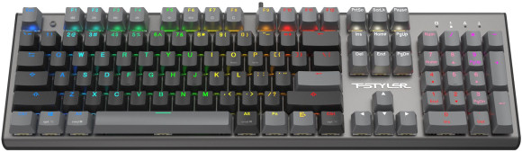 Клавиатура A4Tech Fstyler FS100 Neon механическая черный USB for gamer LED (FS100) кабель 1.8м