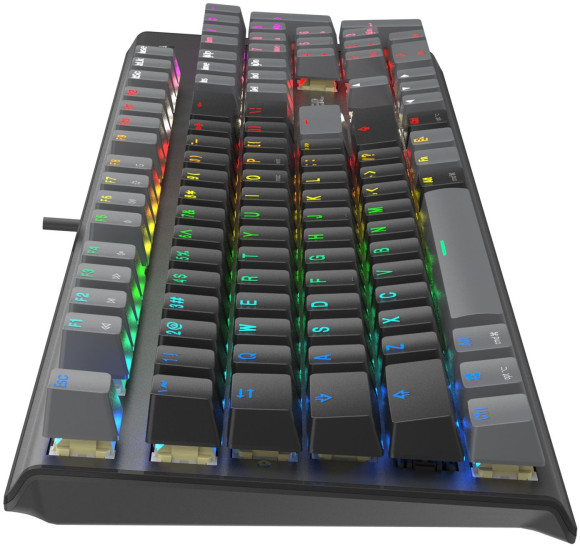 Клавиатура A4Tech Fstyler FS100 Neon механическая черный USB for gamer LED (FS100) кабель 1.8м