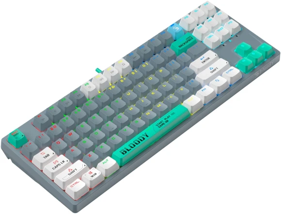 Клавиатура A4Tech Bloody S87 Energy механическая серый USB for gamer LED (S87 USB ENERGY ASH) кабель 1.8м Клавиатура A4Tech Bloody S87 Energy механическая серый USB for gamer LED (S87 USB ENERGY ASH) кабель 1.8м