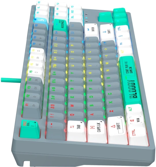 Клавиатура A4Tech Bloody S87 Energy механическая серый USB for gamer LED (S87 USB ENERGY ASH) кабель 1.8м Клавиатура A4Tech Bloody S87 Energy механическая серый USB for gamer LED (S87 USB ENERGY ASH) кабель 1.8м