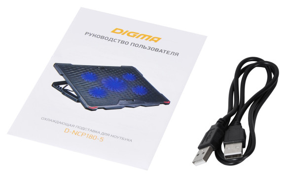 Подставка для ноутбука Digma D-NCP180-5 18"415x295x25мм 2xUSB 5x 79/150ммFAN 850г черный Подставка для ноутбука Digma D-NCP180-5 18"415x295x25мм 2xUSB 5x 79/150ммFAN 850г черный