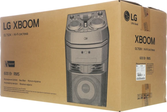 Минисистема LG XBOOM OL75DK черный 600Вт CD CDRW DVD DVDRW FM USB BT