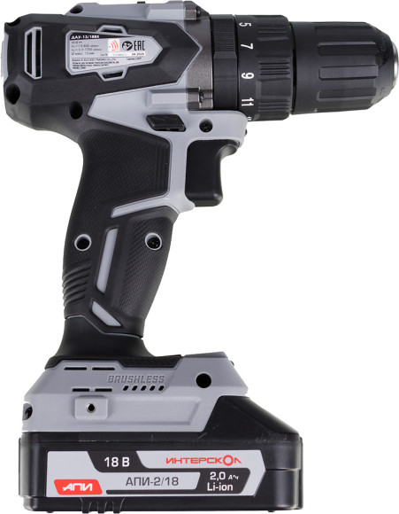 Дрель-шуруповерт Интерскол ДАУ-13/18ВК аккум. патрон:быстрозажимной (кейс в комплекте) (573.2.2.70) Дрель-шуруповерт Интерскол ДАУ-13/18ВК аккум. патрон:быстрозажимной (кейс в комплекте) (573.2.2.70)