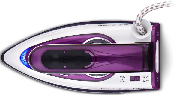 Утюг дорожный Vitek VT-8305 1000Вт белый/фиолетовый