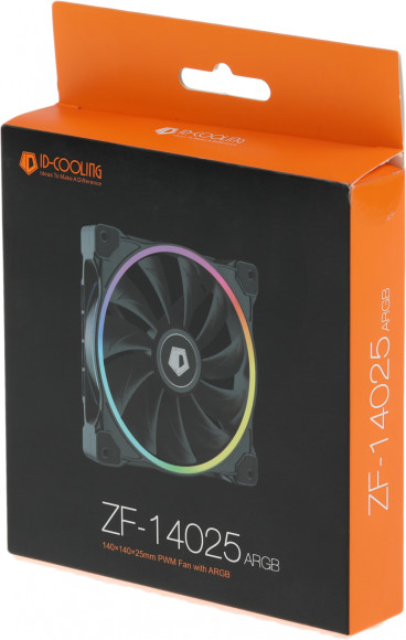 Вентилятор для корпуса ID-Cooling ZF-14025 ARGB 140х140x25 черный 4-pin 37дБ (ZF-14025-ARGB) Ret