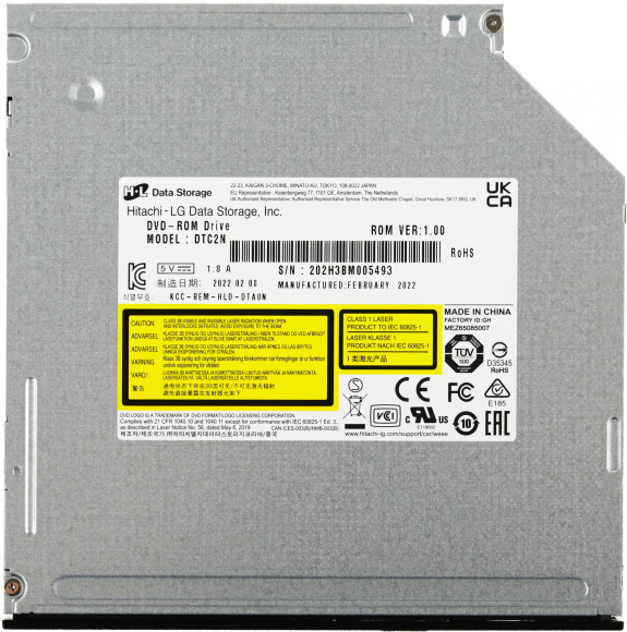 Привод DVD-ROM LG DTC2N черный SATA slim внутренний oem Привод DVD-ROM LG DTC2N черный SATA slim внутренний oem