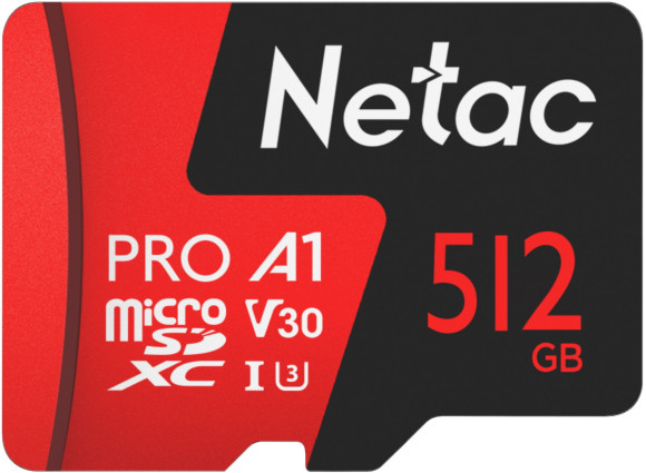 Флеш карта microSDXC 512GB Netac NT02P500PRO-512G-R P500 Extreme Pro + adapter