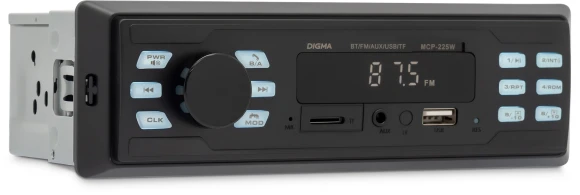 Автомагнитола Digma MCP-225W 1DIN 2x45Вт v5.0 AUX 2