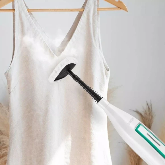 Швабра паровая Kitfort КТ-1098 1250Вт белый/зеленый