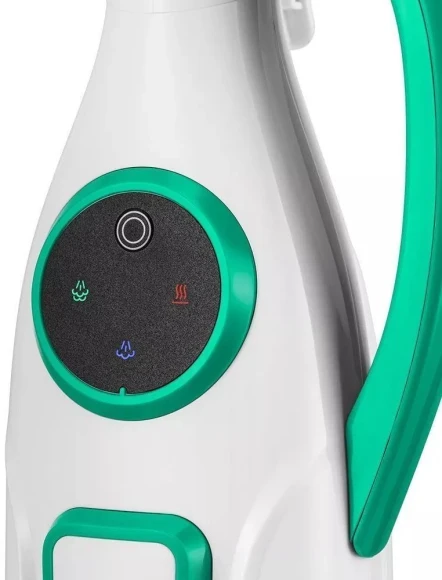 Швабра паровая Kitfort КТ-1098 1250Вт белый/зеленый