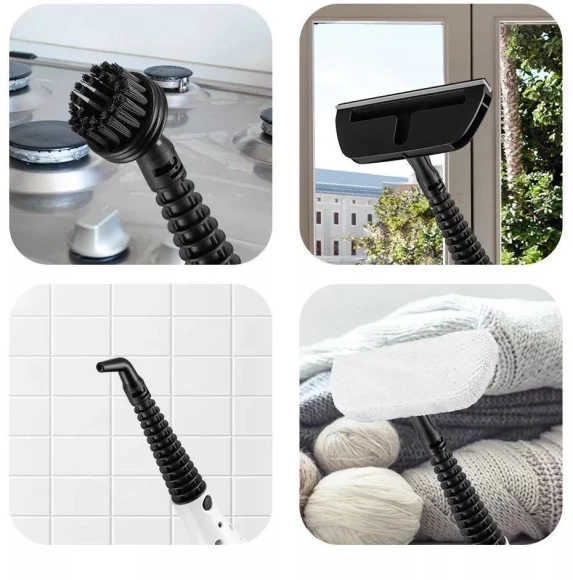 Швабра паровая Kitfort КТ-1098 1250Вт белый/зеленый