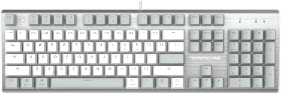 Клавиатура A4Tech Fstyler FS100 Neon механическая серый USB for gamer LED (FS100) кабель 1.8м