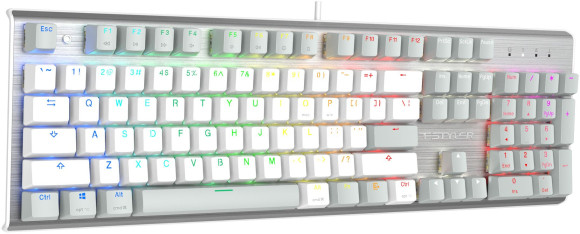 Клавиатура A4Tech Fstyler FS100 Neon механическая серый USB for gamer LED (FS100) кабель 1.8м