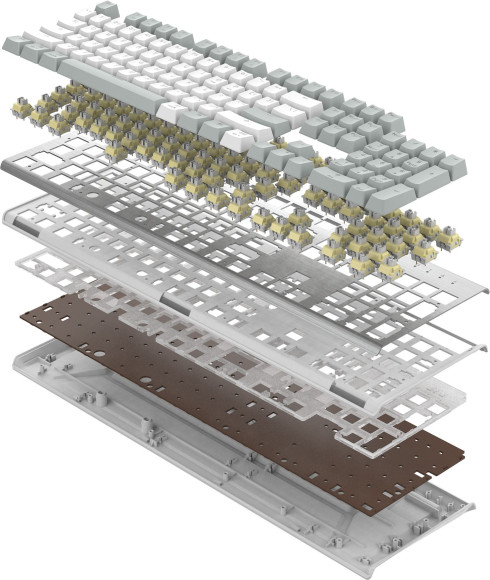 Клавиатура A4Tech Fstyler FS100 Neon механическая серый USB for gamer LED (FS100) кабель 1.8м