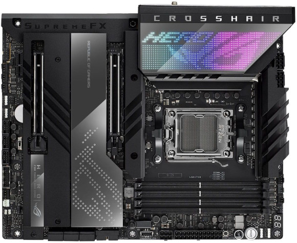 Материнская плата Asus ROG CROSSHAIR X670E HERO SocketAM5 AMD X670 4xDDR5 ATX AC`97 8ch(7.1) 2.5Gg RAID+HDMI