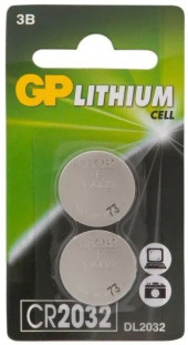 Батарея GP Lithium CR2032 (2шт) блистер Батарея GP Lithium CR2032 (2шт) блистер