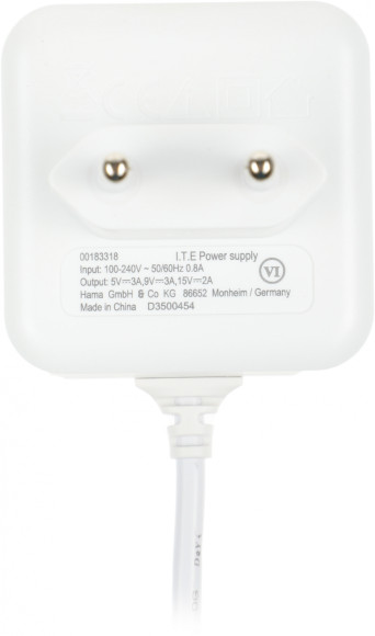 Сетевое зар./устр. Hama H-183318 30W 3A (PD) для Apple белый (00183318)