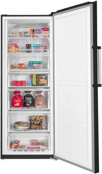 Морозильная камера Maunfeld MFFR185SB черная сталь Морозильная камера Maunfeld MFFR185SB черная сталь