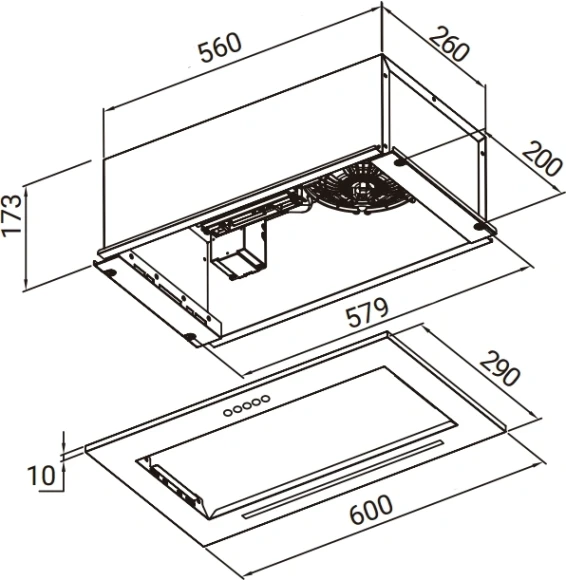 Вытяжка встраиваемая Weissgauff Integra 850 PB WH белый управление: кнопочное (1 мотор)