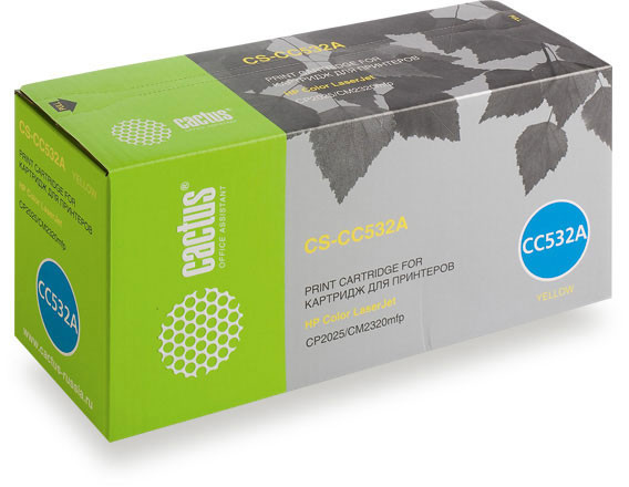 Картридж лазерный Cactus CS-CC532A CC532A желтый (2800стр.) для HP Color LaserJet CP2025/CM2320 Картридж лазерный Cactus CS-CC532A CC532A желтый (2800стр.) для HP Color LaserJet CP2025/CM2320