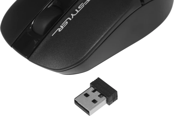 Мышь A4Tech Fstyler FG12 черный оптическая 1200dpi беспров. USB 3but (FG12 BLACK)