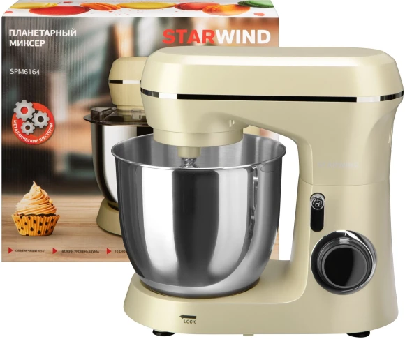 Миксер планетарный Starwind SPM6164 1300Вт бежевый Миксер планетарный Starwind SPM6164 1300Вт бежевый