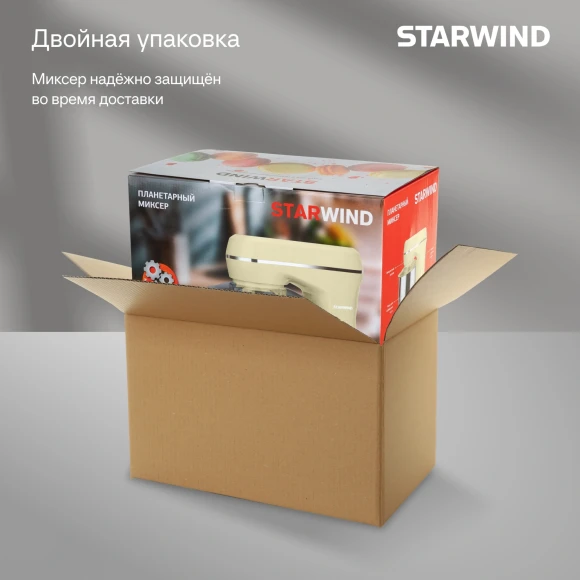 Миксер планетарный Starwind SPM6164 1300Вт бежевый Миксер планетарный Starwind SPM6164 1300Вт бежевый