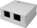 Розетка Suprlan 10-0309 наклад. RJ45 2 кат.5E UTP черн.