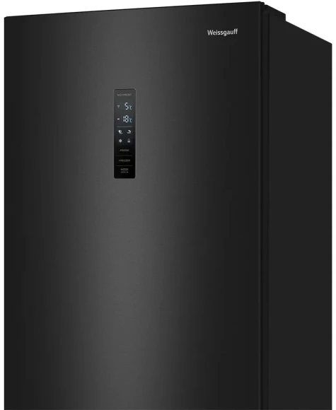 Холодильник Weissgauff WRK 2000 Total NoFrost Inverter Black Inox 2-хкамерн. черный инвертер