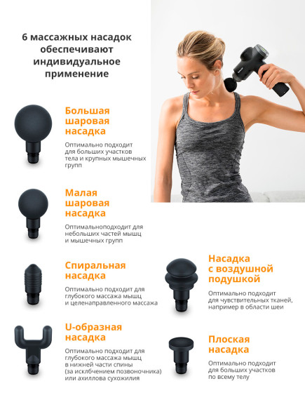 Массажер Beurer MG180 26Вт черный (644.23) Массажер Beurer MG180 26Вт черный (644.23)