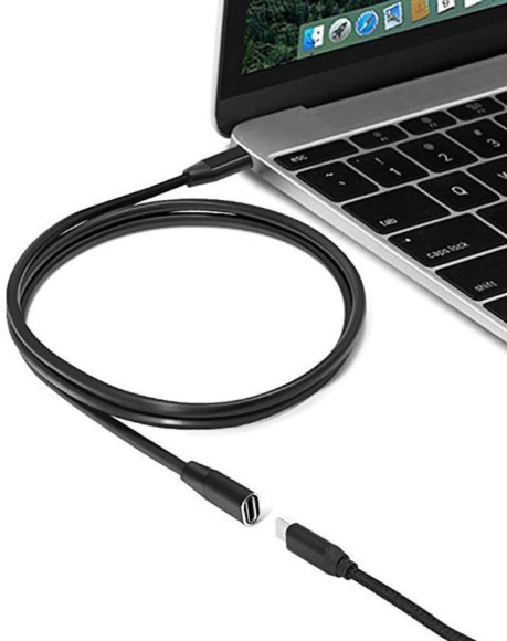Кабель-удлинитель Premier 5-913 EXT USB Type-C (m) USB Type-C (f) 0.5м черный (пакет)