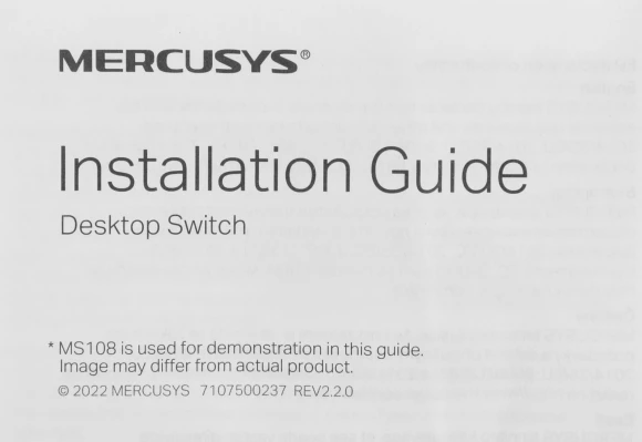 Коммутатор Mercusys MS105G (L2) 5x1Гбит/с неуправляемый