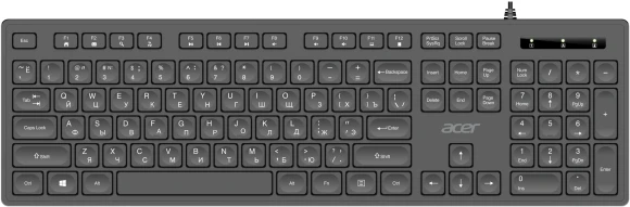 Клавиатура Acer OKW503 белый USB Multimedia (ZL.KBD11.00Q) кабель 1.8м Клавиатура Acer OKW503 белый USB Multimedia (ZL.KBD11.00Q) кабель 1.8м