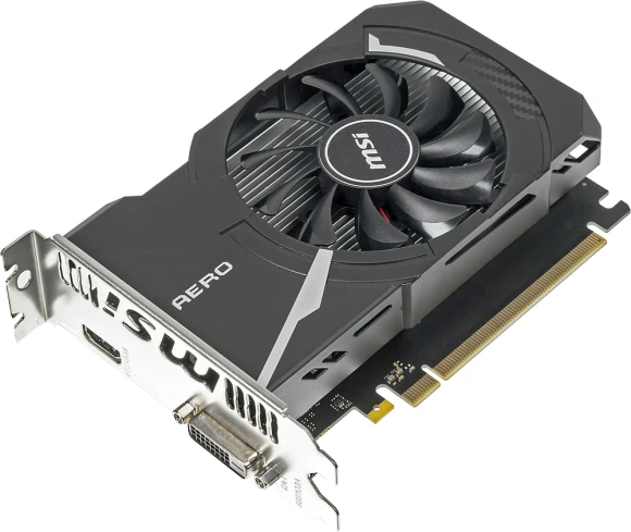 Видеокарта MSI PCI-E 3.0 GT 1030 AERO ITX 2GD4 OC NVIDIA GeForce GT 1030 2Gb 64bit DDR4 1189/2100 HDMIx1 HDCP Ret