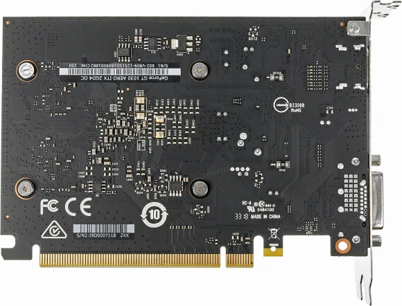 Видеокарта MSI PCI-E 3.0 GT 1030 AERO ITX 2GD4 OC NVIDIA GeForce GT 1030 2Gb 64bit DDR4 1189/2100 HDMIx1 HDCP Ret