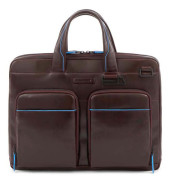 Деловая сумка Piquadro Blue Square Revamp CA6105B2V/MO с отделением для ноутбука 14" коричневая натур.кожа Деловая сумка Piquadro Blue Square Revamp CA6105B2V/MO с отделением для ноутбука 14" коричневая натур.кожа