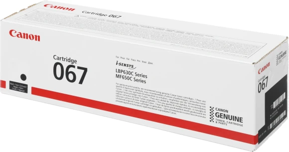 Картридж лазерный Canon 067BK 5102C002 черный бар.в компл. (1400стр.) для Canon LBP631/633/MF651/655/657