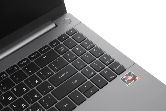 Ноутбук Hiper FACTUM W15D Ryzen 5 5650H 16Gb SSD512Gb AMD Radeon Rx Vega 7 15.6" IPS FHD (1920x1080) Windows 11 Pro grey WiFi BT Cam (FW15D-R5565R16N5W6WPG)