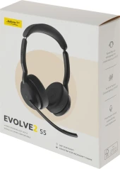 Наушники с микрофоном Jabra Evolve2 55, Link380c MS Stereo черный накладные BT оголовье (25599-999-899)