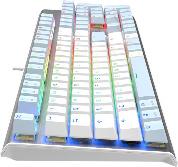 Клавиатура A4Tech Fstyler FS100 Neon механическая синий USB for gamer LED (FS100) кабель 1.8м