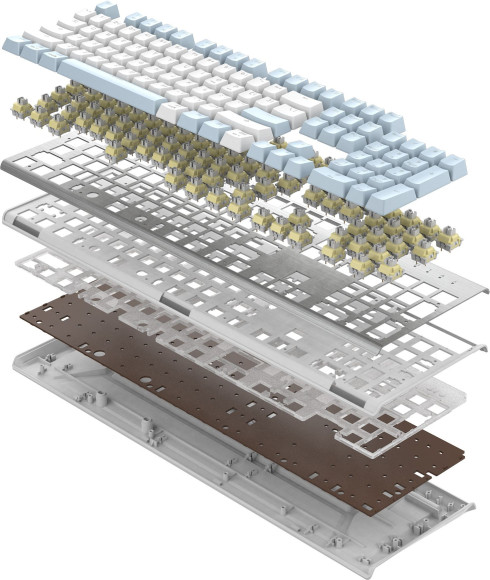Клавиатура A4Tech Fstyler FS100 Neon механическая синий USB for gamer LED (FS100) кабель 1.8м