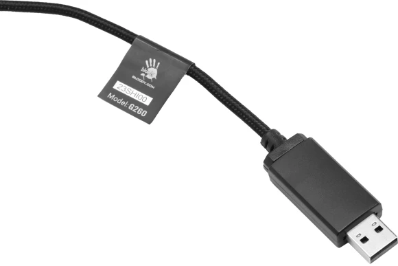 Наушники с микрофоном A4Tech Bloody G260 черный 2м мониторные USB оголовье (G260)